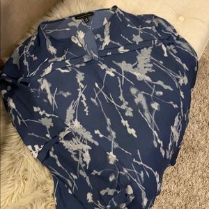 Banana Republic split neck blouse